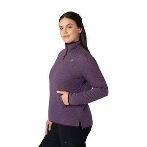 Eddie Bauer Quilted Pullover Mock Neck Sweatshirt Women's Size L Purple